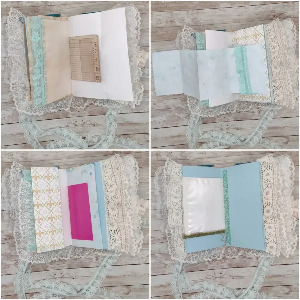 Turquoise Embellished Junk Journal: Flowers, Birds and Butterflies (Explore)